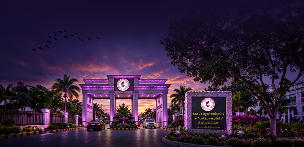 KBEHCS gated layout entrance gate at dusk